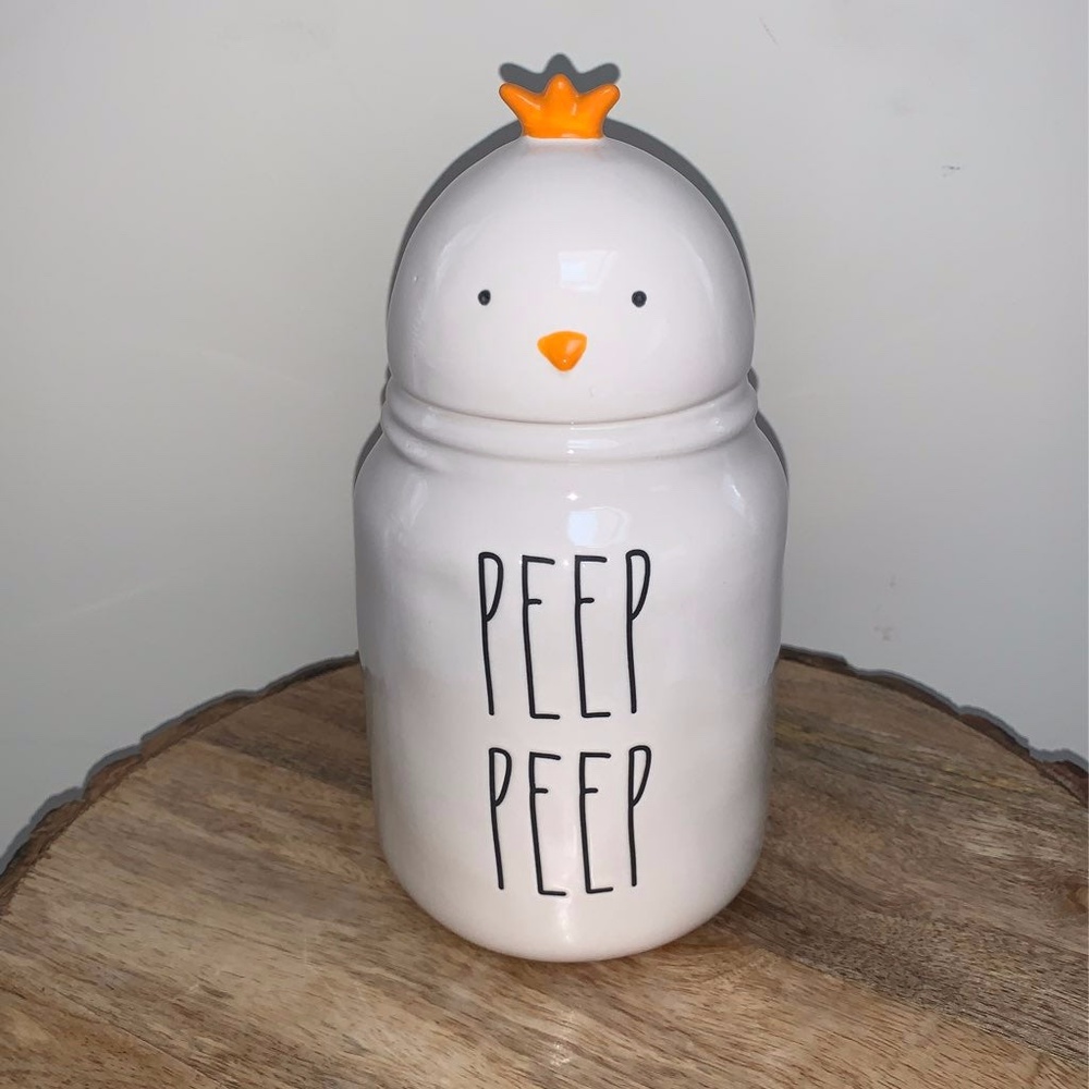 Rae Dunn PEEP PEEP topper baby canister
